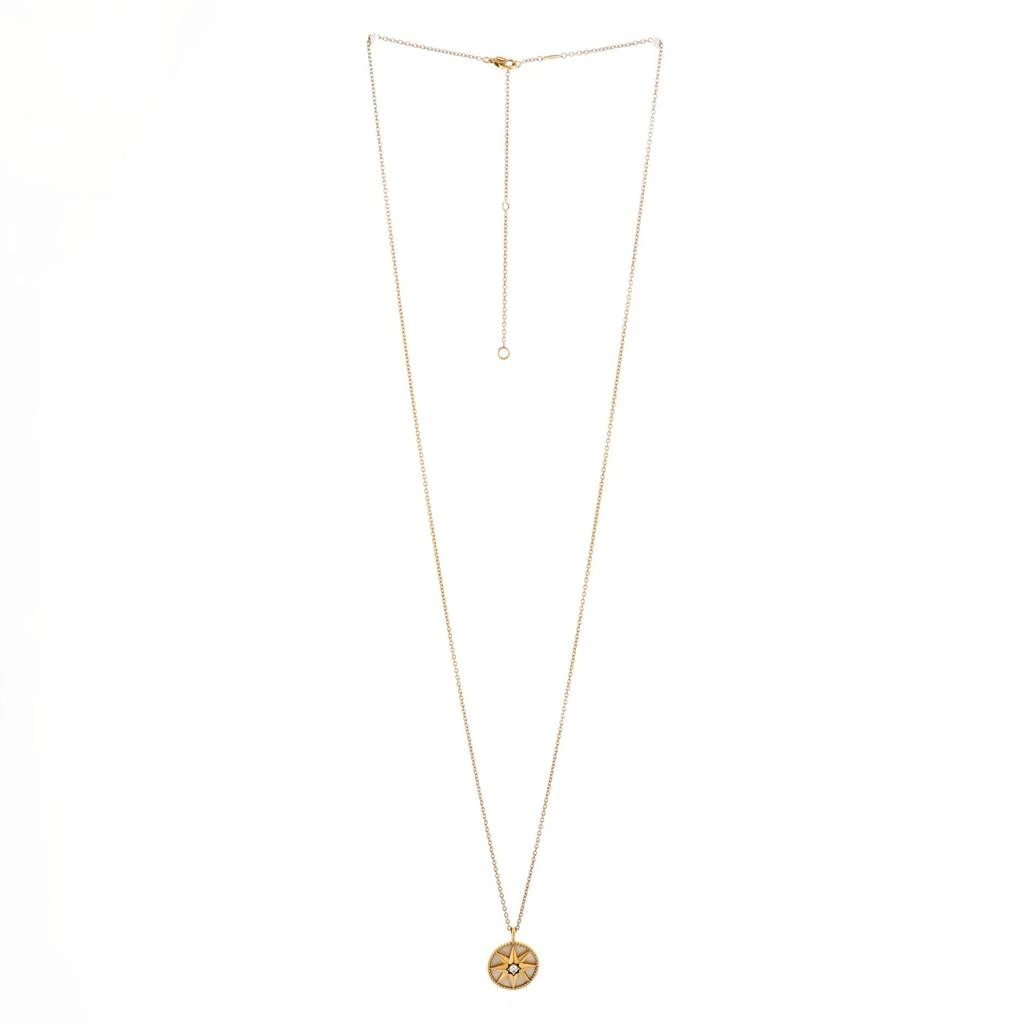 Dior Rose des Vents Necklace 18K Yellow Gold with Diamond and Mother of Pearl Large 2