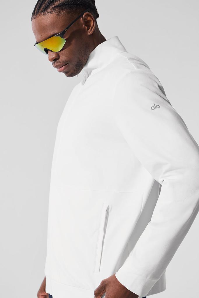 Alo Conquer Max Mock Neck Full Zip - White - Hoodies - Free
