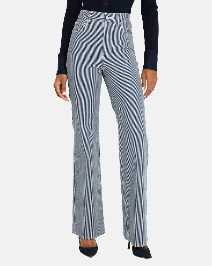VERONICA BEARD Crosbie Wide-Leg Stripe Jeans 1