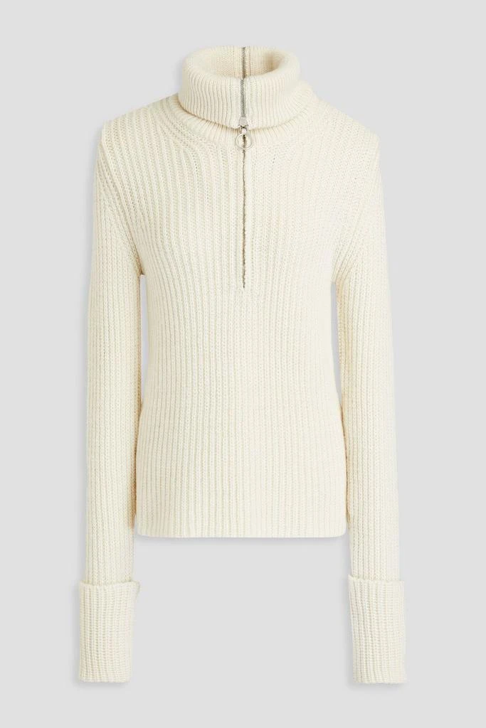 PHILOSOPHY di LORENZO SERAFINI Ribbed wool half-zip sweater 1