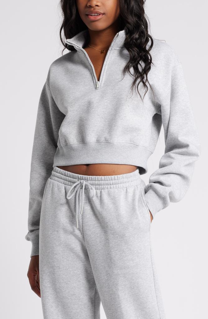 BP. Quarter Zip Fleece Detail Sweatshirt
