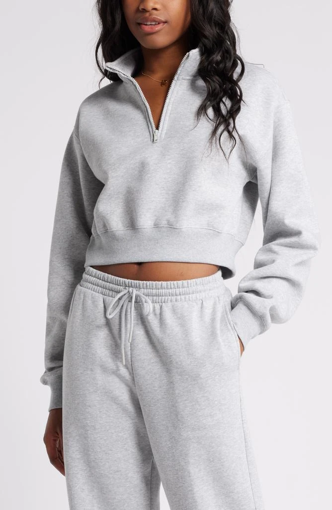 BP. Quarter Zip Fleece Detail Sweatshirt 1