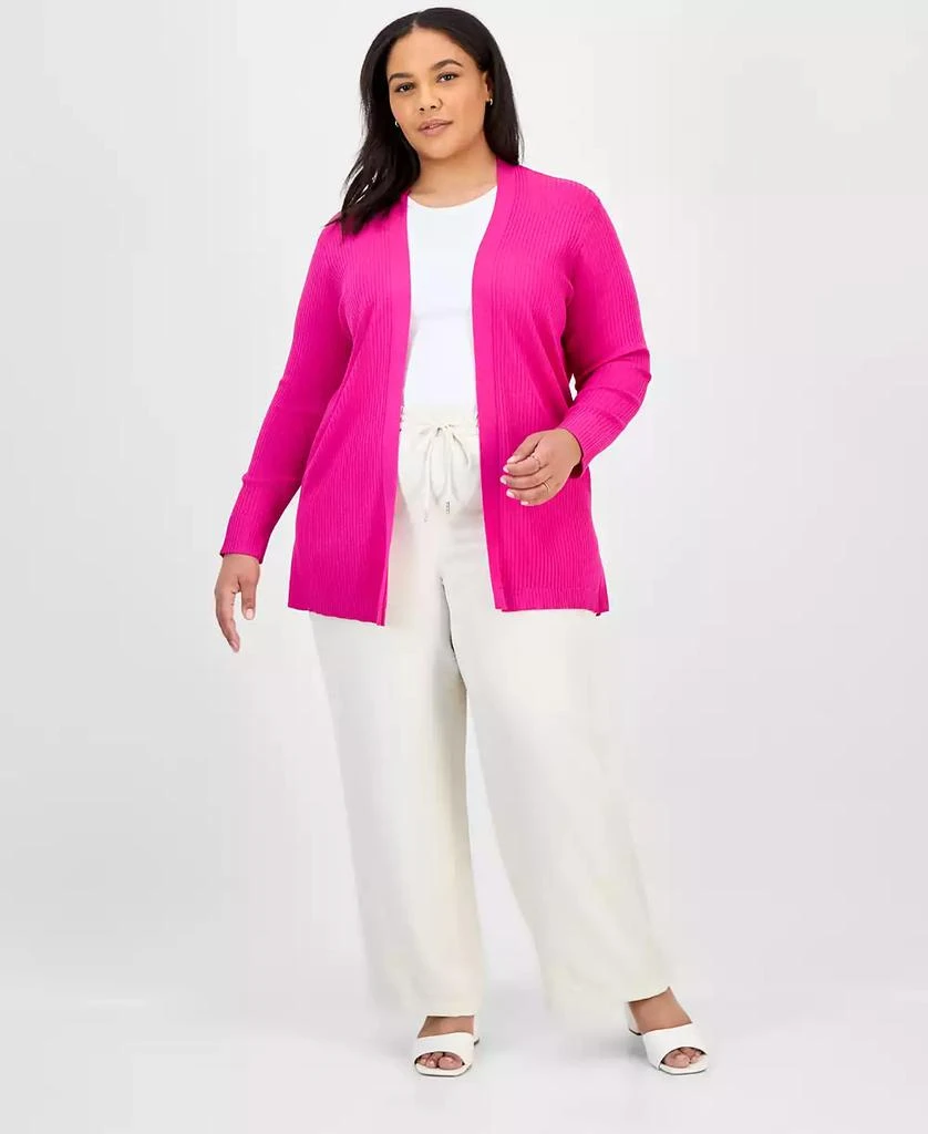 JONES NEW YORK Plus Size Sutton Open-Front Cardigan 2