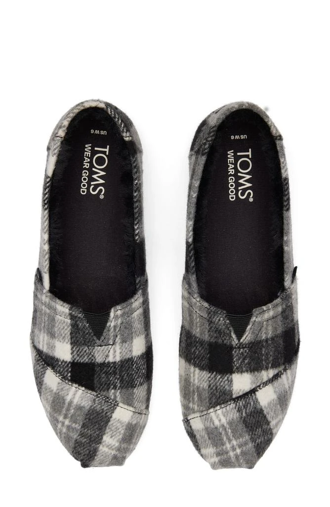 TOMS Alpargata Plaid Faux Fur Lined Slip-On 4