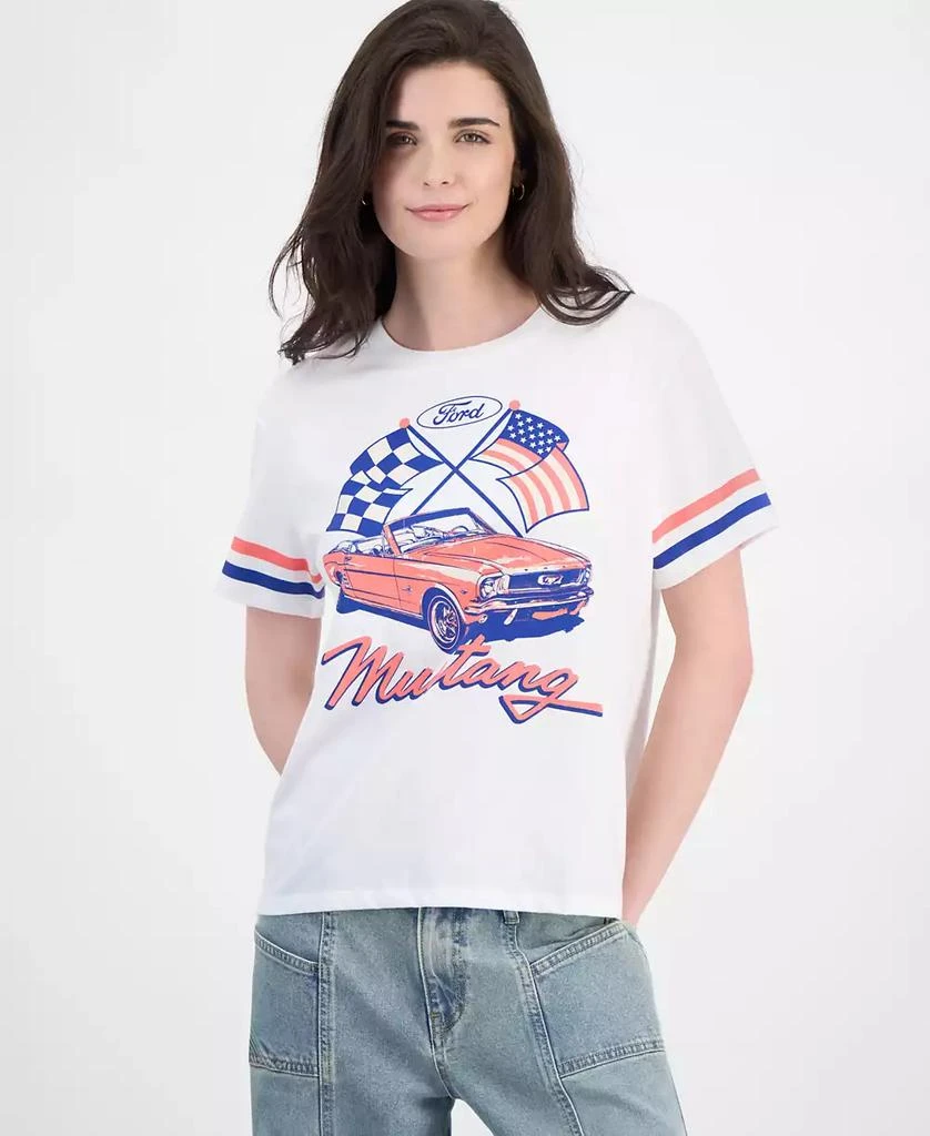 Love Tribe Juniors' Mustang Graphic-Print Crewneck Tee 1