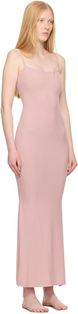 SKIMS Pink Soft Lounge Long Slip Maxi Dress