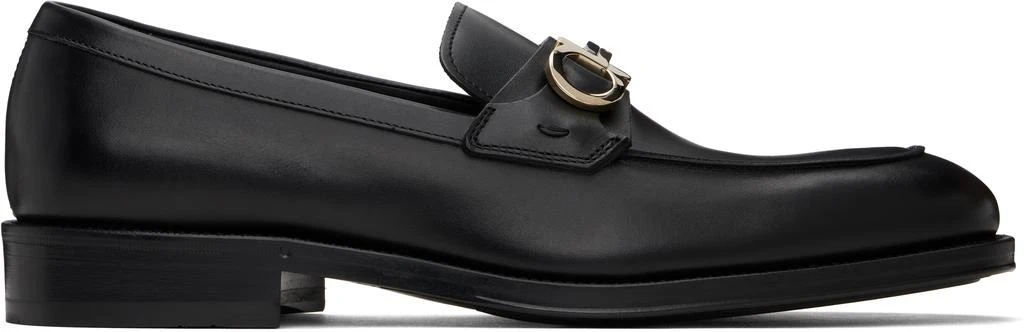 Ferragamo Black Gancini Ornament Loafers 1