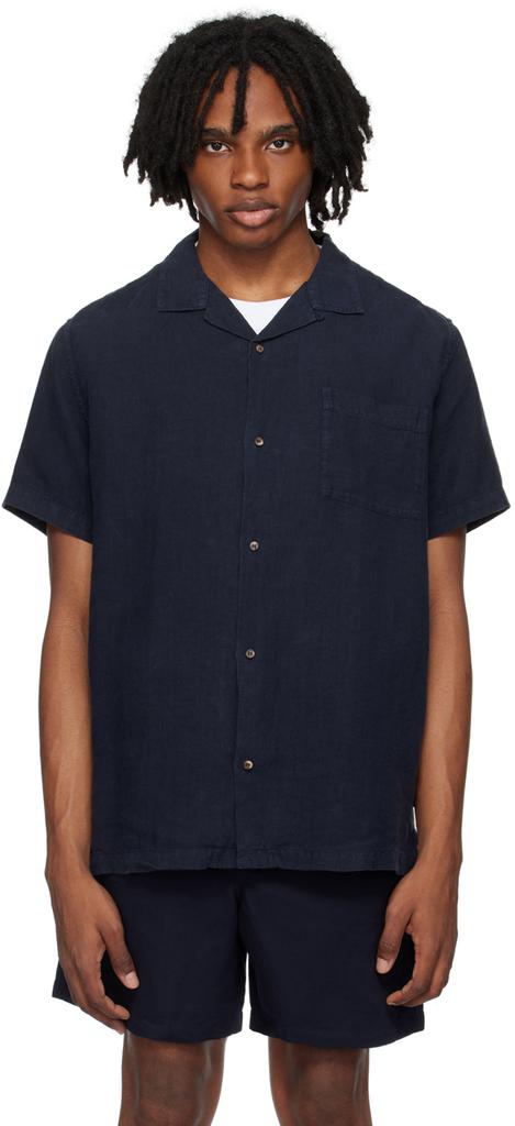 A.P.C.×JJJJound Weekend Shirt Shop Navy JJJJound Edition Weekend Shirt on Sale at BeyondStyle