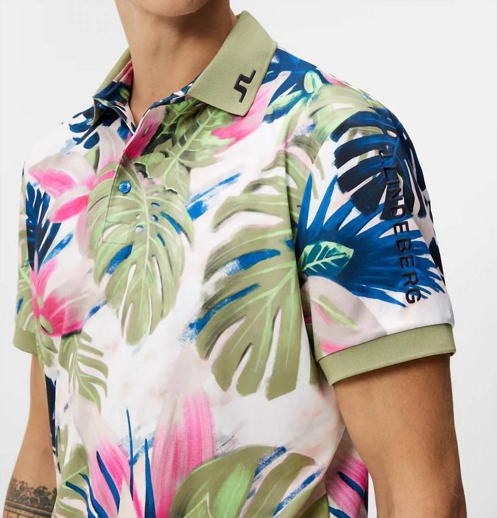 J. Lindeberg J.Lindeberg - Tour Tech Reg Fit Print Polo Shirt 4