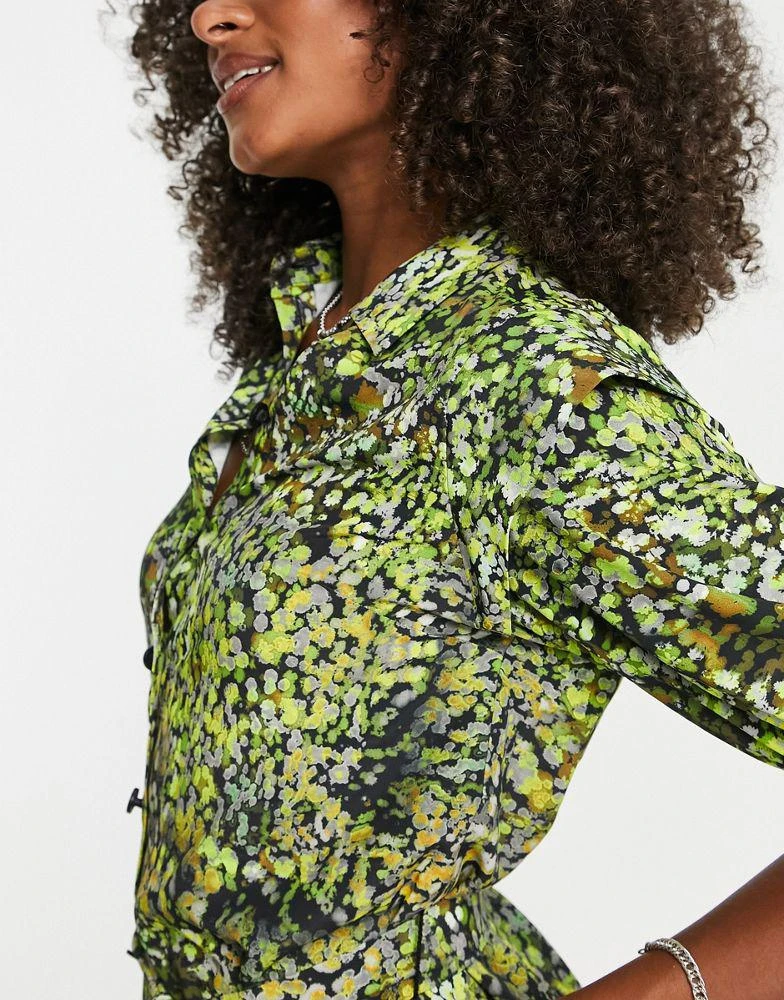 Topshop Tall Topshop Tall mini shirt dress in camo print 3