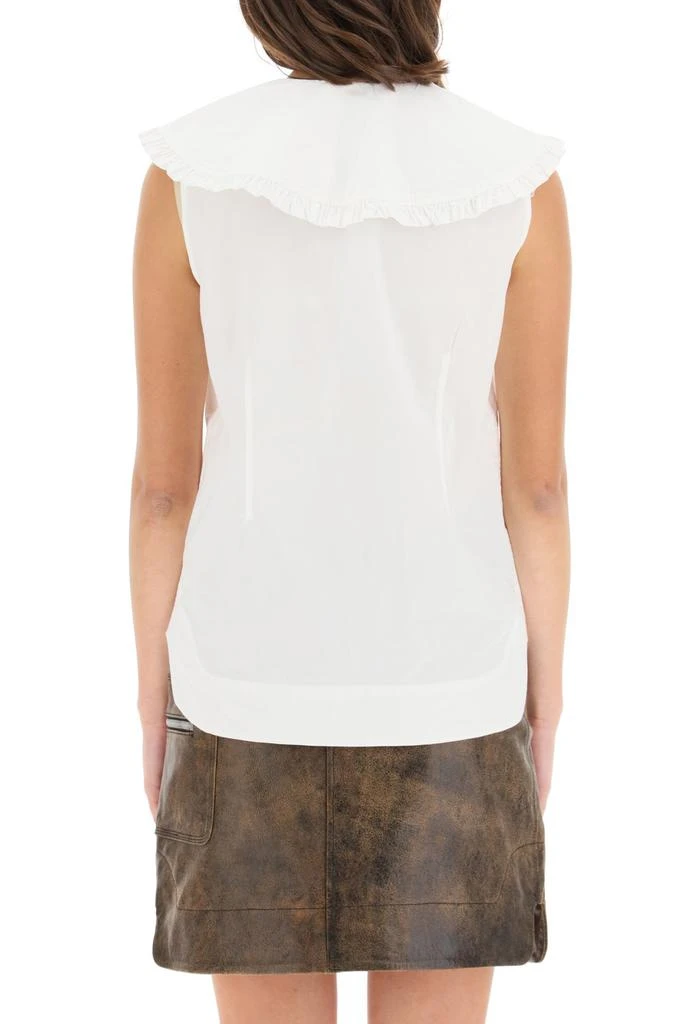 Ganni Ganni Ruffled Sleeveless Shirt 4