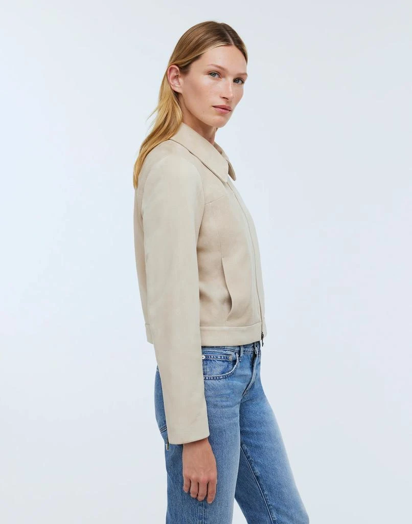 Madewell Shrunken Zip-Front Jacket in Suede 3