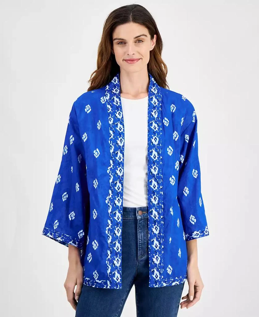 Style & Co Women's Printed Reversible Open-Front Kimono, Created for Macy's 4