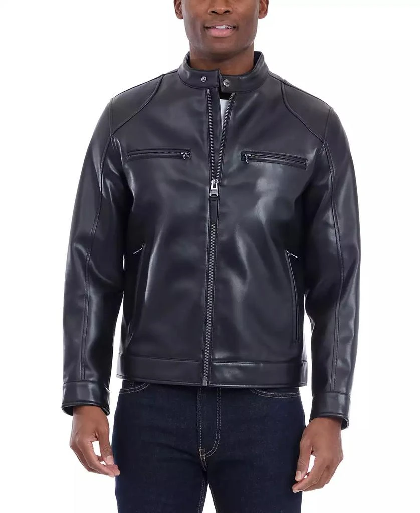 Michael Kors Men's Faux Leather Moto Jacket 5