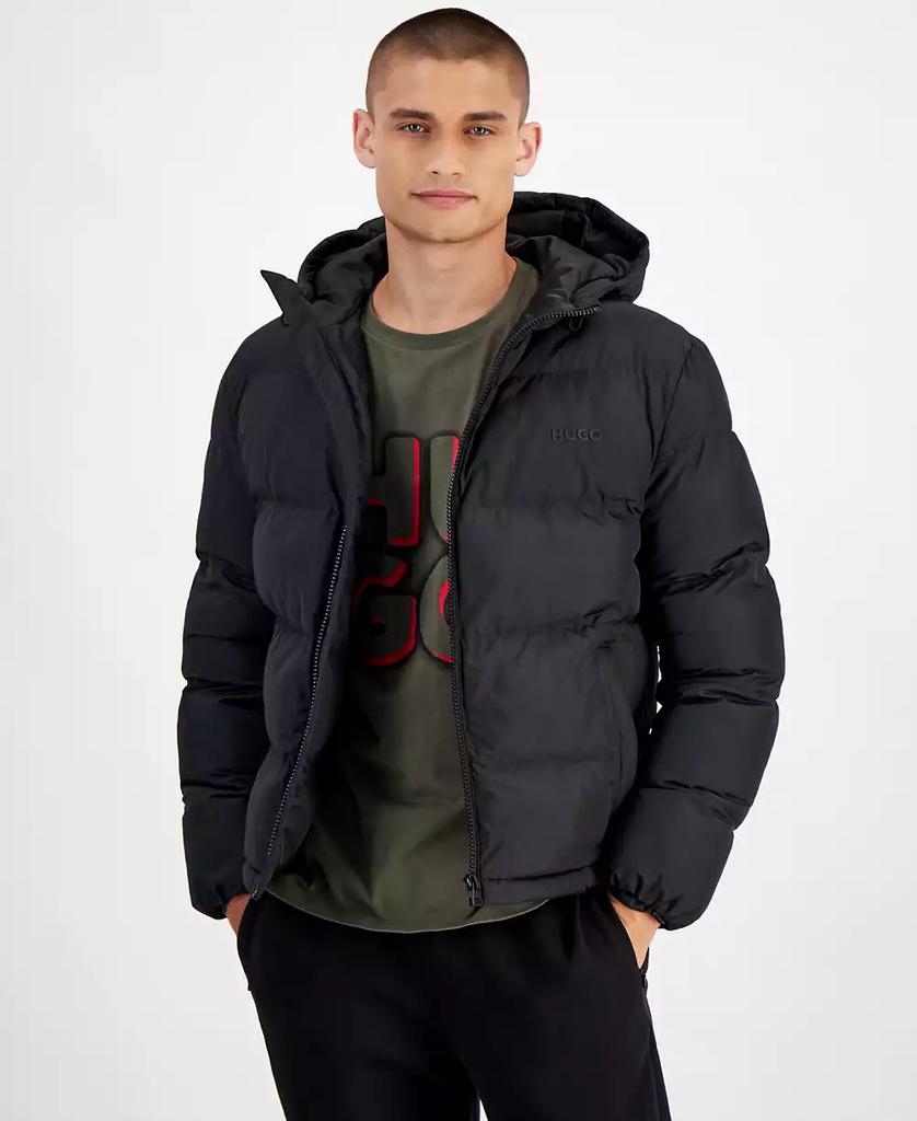 Hugo Boss Men's Beazly2436 Slim-Fit Quilted Full-Zip Hooded Puffer Jacket