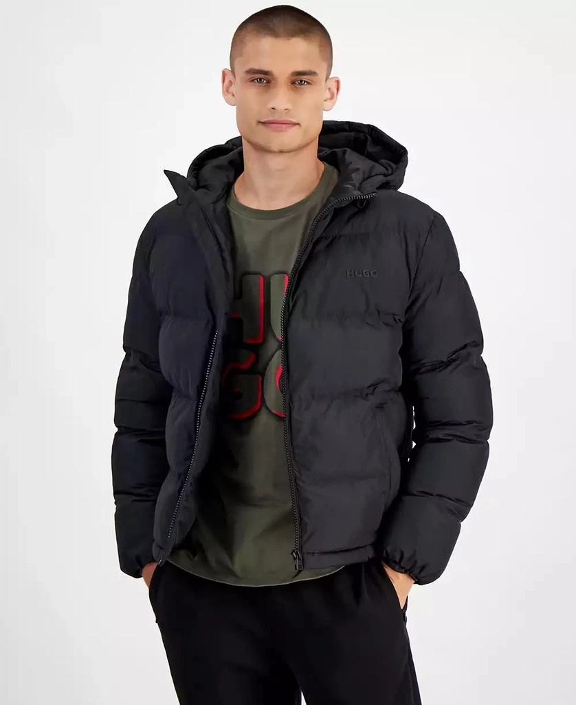 Hugo Boss Men's Beazly2436 Slim-Fit Quilted Full-Zip Hooded Puffer Jacket 1