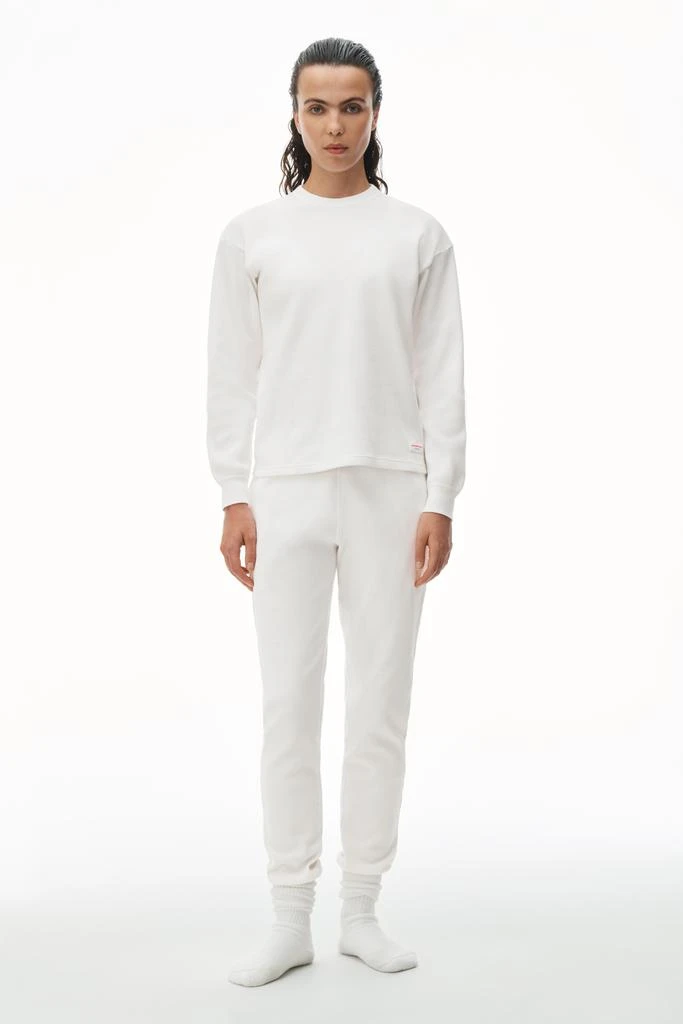 Alexander Wang UNISEX LONG SLEEVE IN COTTON WAFFLE THERMAL 6