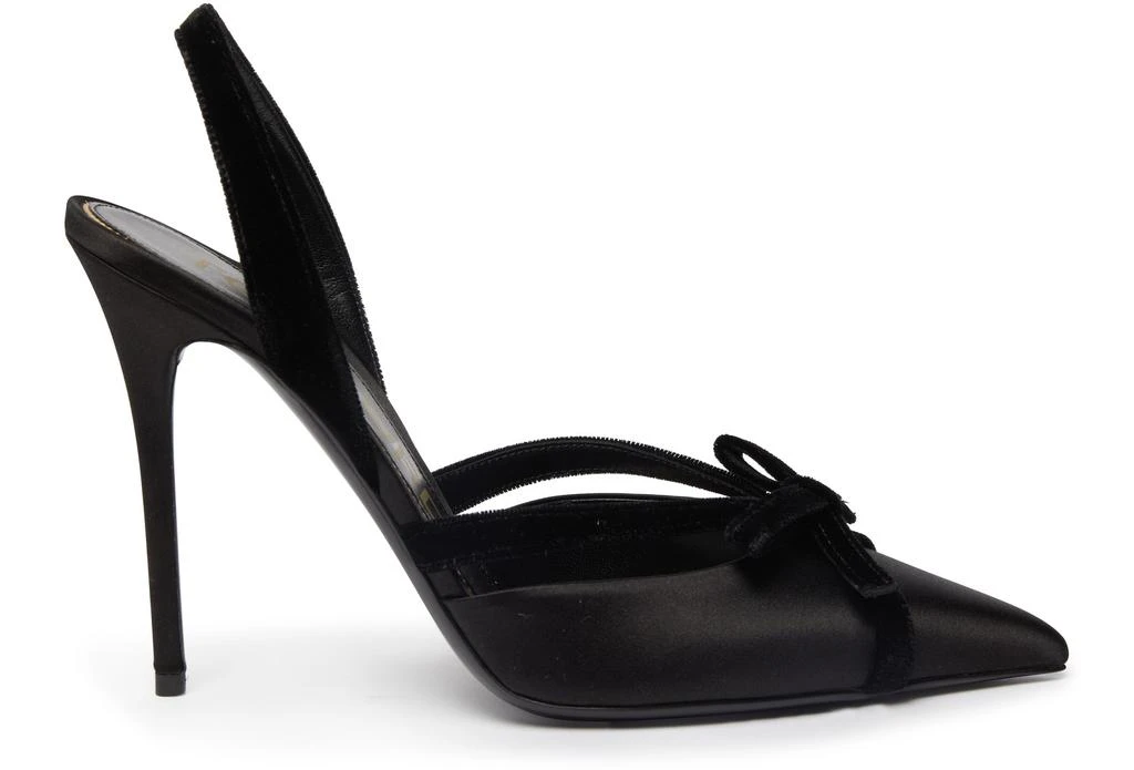 TOM FORD Satin and velvet slingback pumps 1