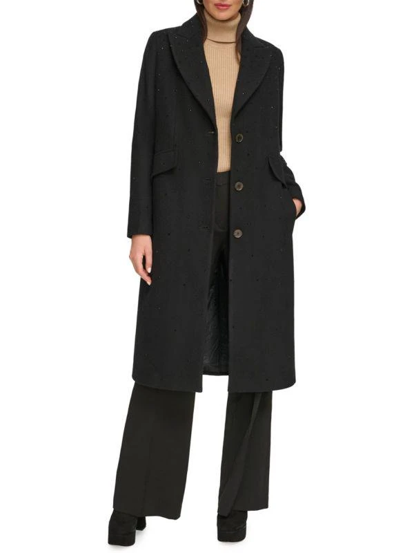 DKNY Wool Blend Long Coat 1