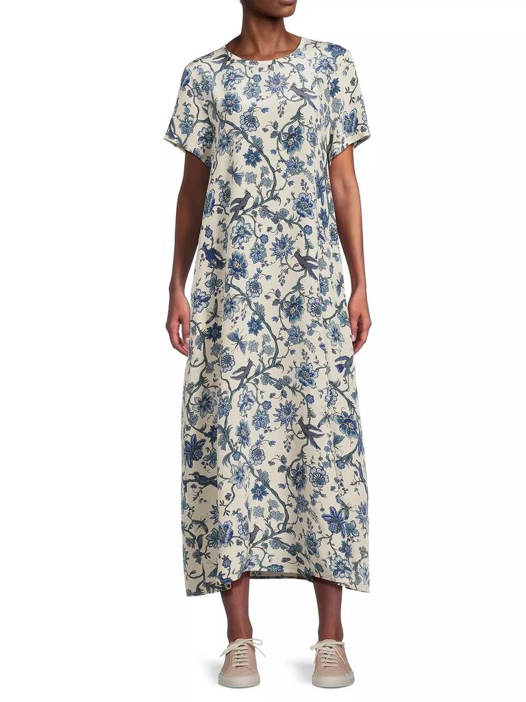 Weekend Max Mara Revere Silk Floral A-Line Dress 2