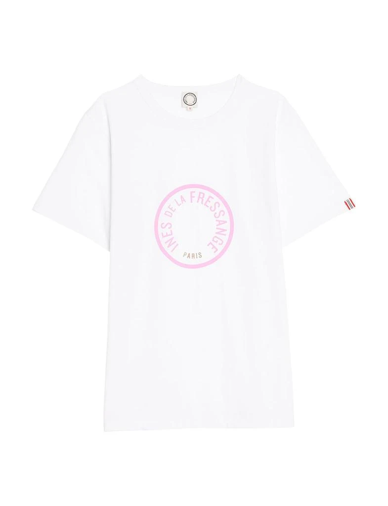 INES DE LA FRESSANGE PARIS Oscar white logo pink t-shirt 1