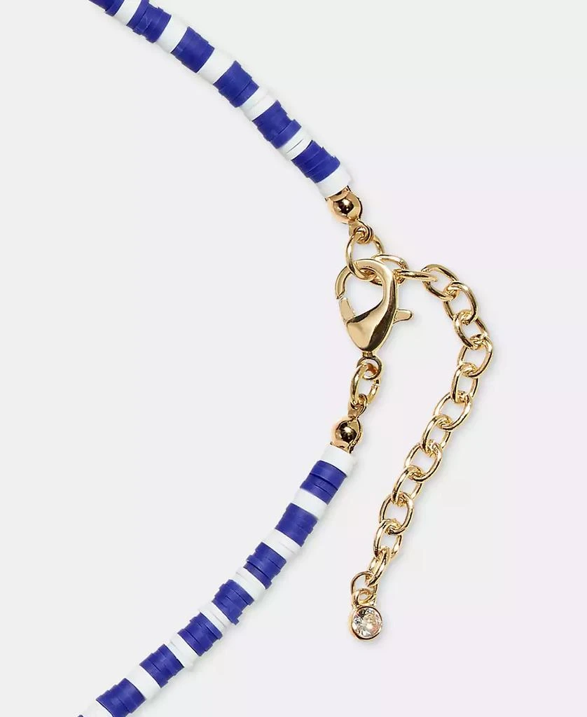 On 34th Gold-Tone Blue Bead 
Imitation Pearl Collar Necklace, 16" + 2" extender, Macy
s Exclusive 3