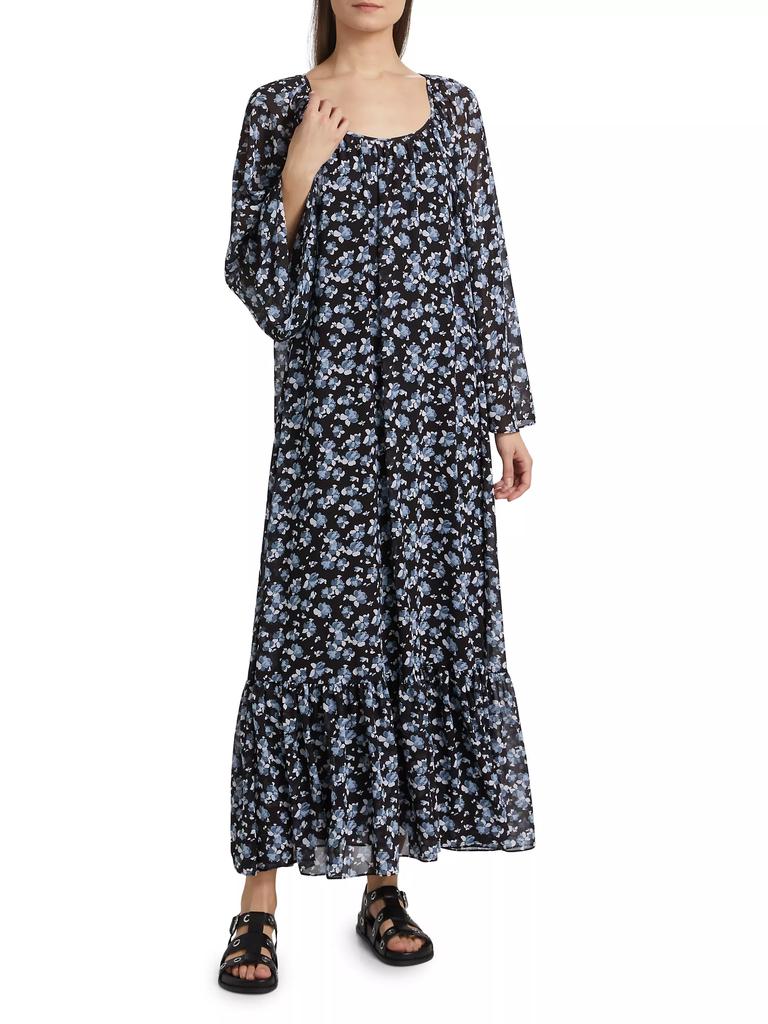 Michael Kors Floral Scoopneck Maxi Dress