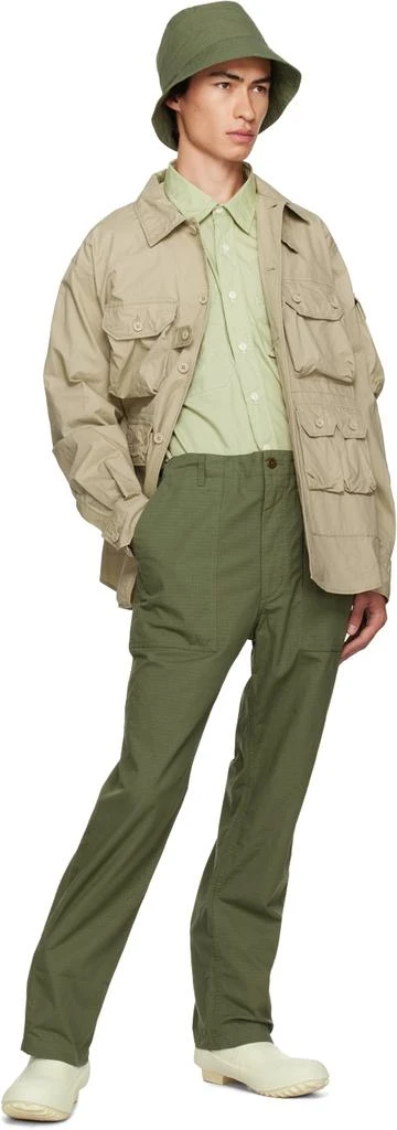 Engineered Garments Khaki Fatigue Trousers 4