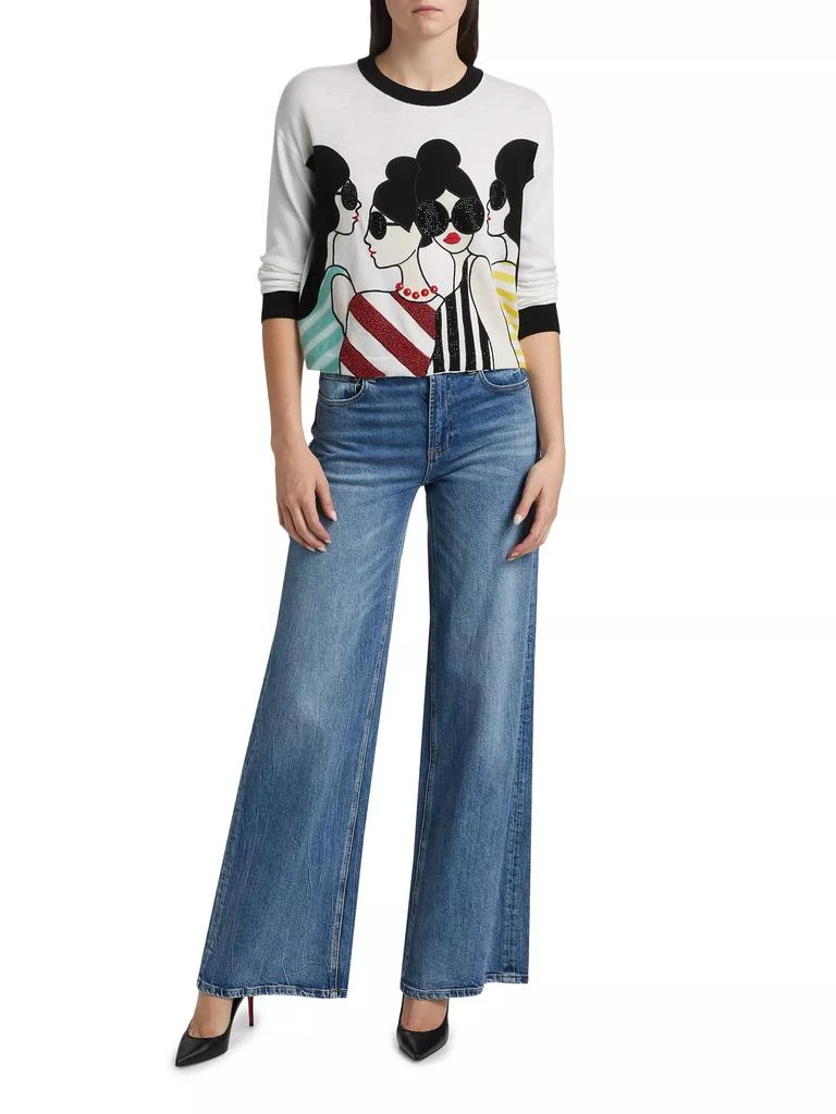 Alice + Olivia Gleeson Stace Face Sweater 2