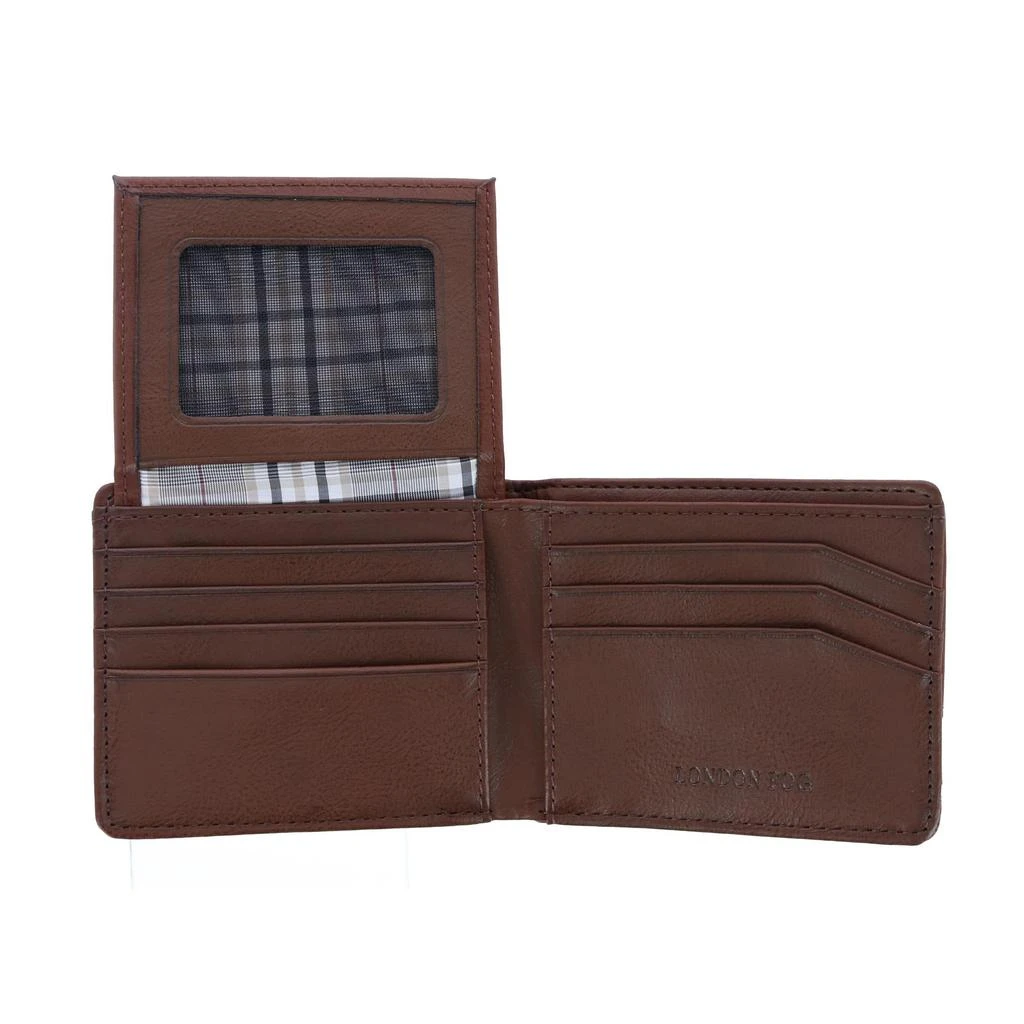 London Fog Men's Leather Bifold Passcase Wallet 4
