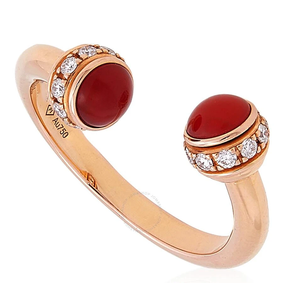 PIAGET Possession Rose Gold Chalcedony Diamond Open Ring 1