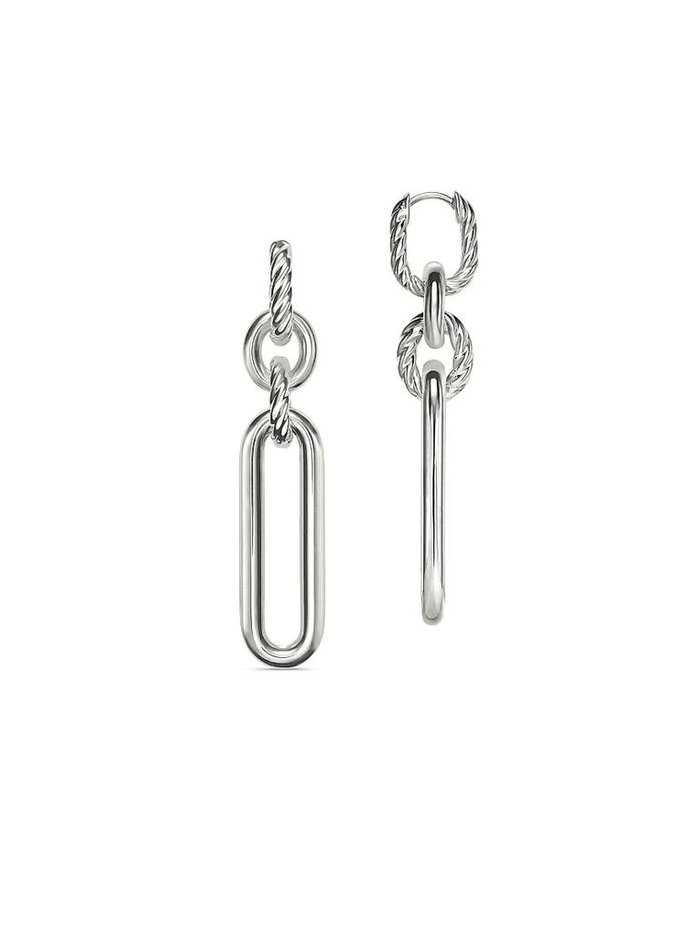 David Yurman Lexington Double Link Drop Earrings In Sterling Silver 3