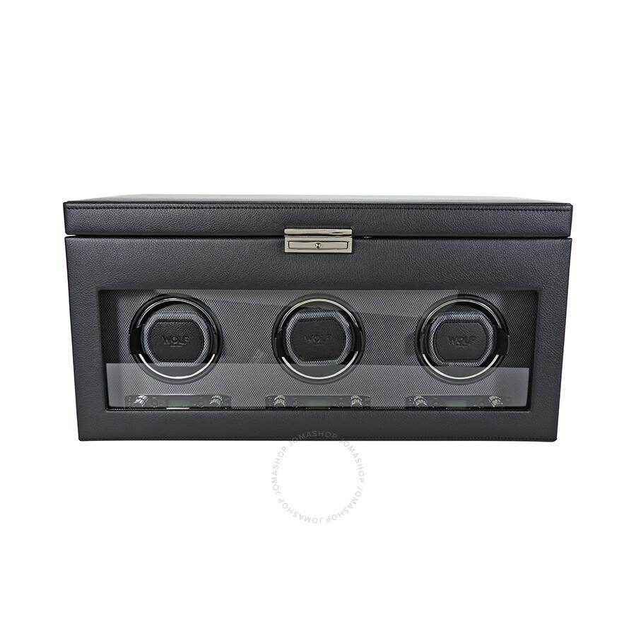 Wolf Viceroy Module 2.7 Triple Watch Winder with Storage