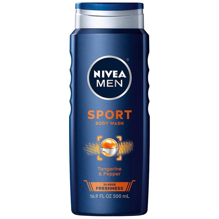 Nivea Men Sport 3-in-1 Body Wash With Revitalizing Minerals Tangerine 
Pepper