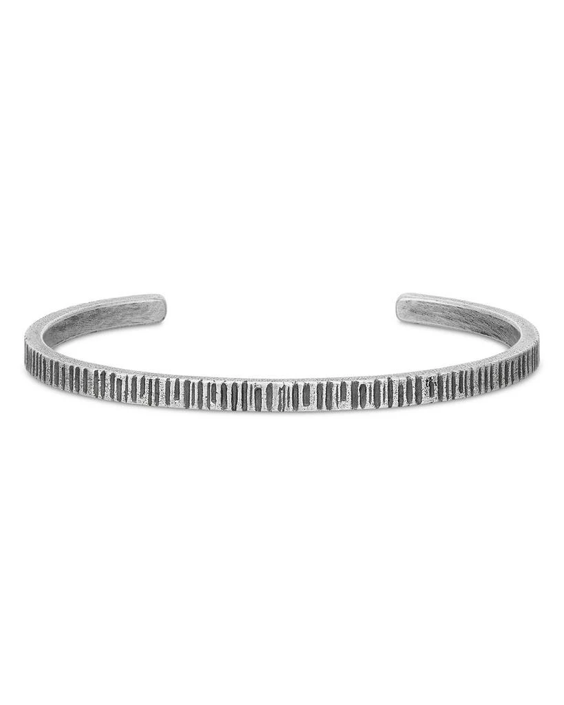 John Varvatos Men
s Sterling Silver Notched Cuff Bracelet 1