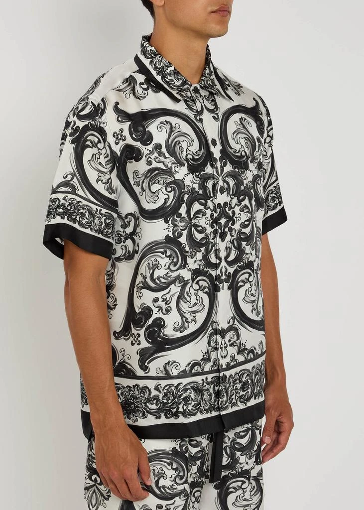 Dolce
Gabbana Majolica printed silk-twill shirt 2