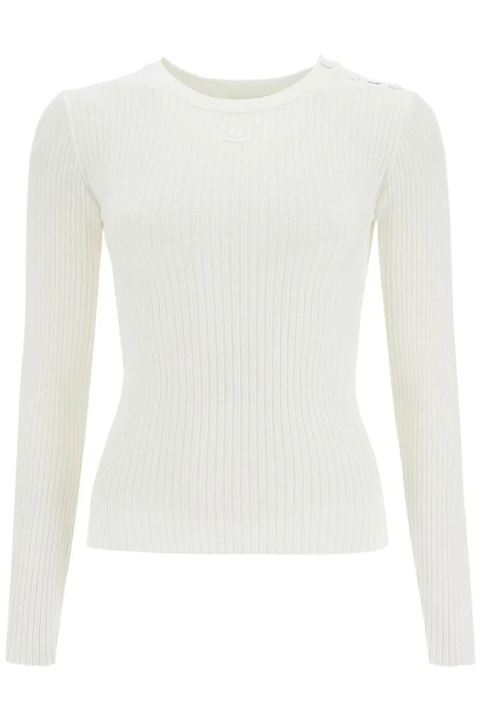 Courrèges 'ribbed stretch knit pullover sweater 1