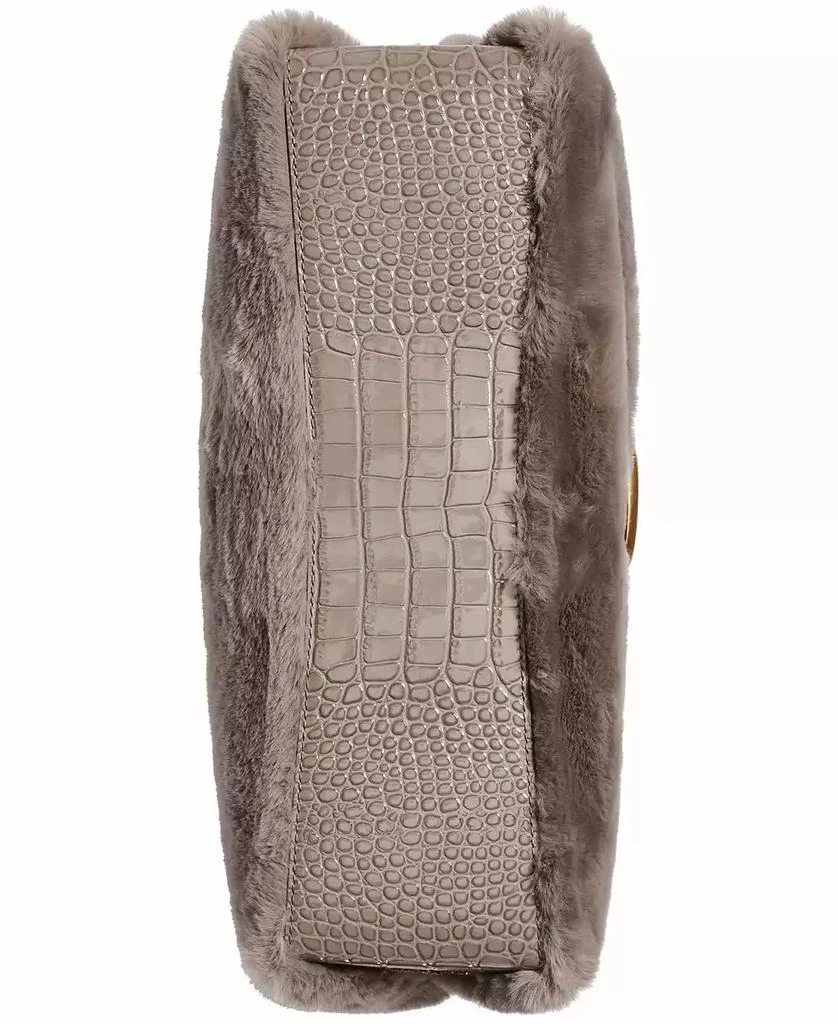 Donna Karan Percale Faux Fur Small Shoulder Bag 5