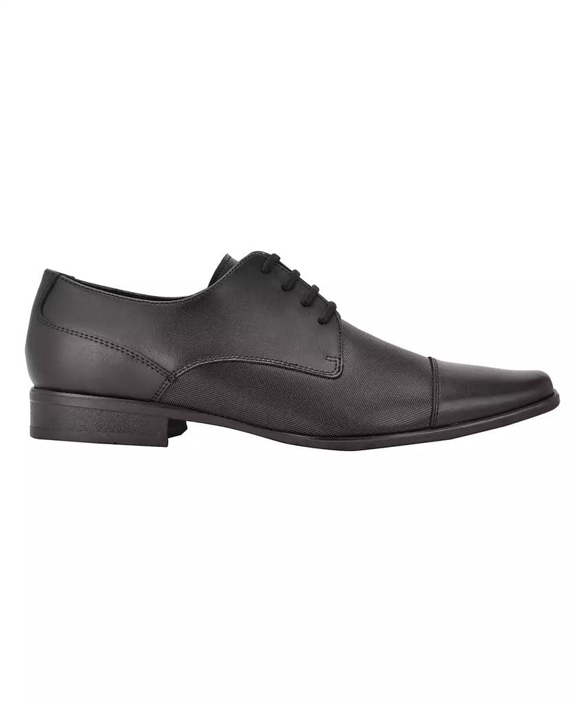 Calvin Klein Men's Bram Lace Up Cap-Toe Leather Dress Shoes