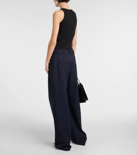 VERONICA BEARD Heyser pinstripe high-rise wide-leg pants 3