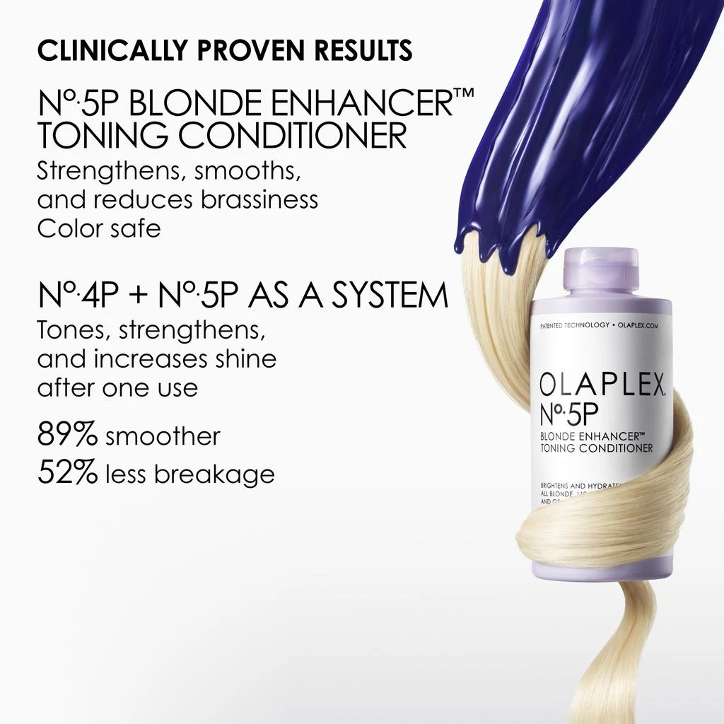 Olaplex Olaplex No.5P Blonde Hair Hydrating and Brightening Purple Toning Conditioner 250ml 7