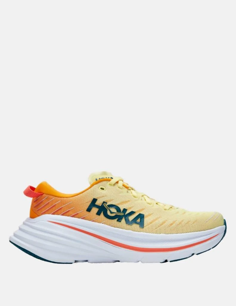 Hoka Women's Bondi X Running Shoes - B/medium Width In Yellow Pear/radiant Yellow 1