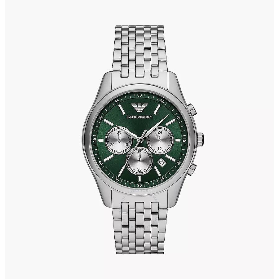 Emporio Armani Chronograph Quartz Diamond Green Dial Men's Watch AR11581