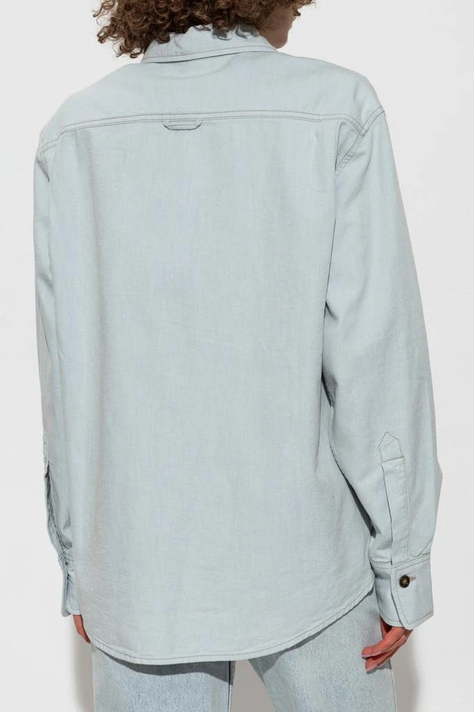 Victoria Beckham Victoria Beckham Logo Embossed Denim Shirt 3