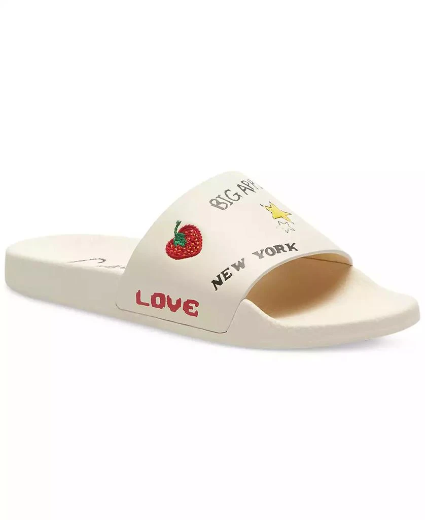 Coach Udele Sketch Print Leather Slide Sandals 1