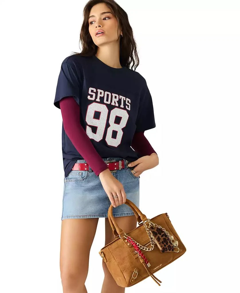 Madden Girl Violett Small Zipper Satchel Bag 7