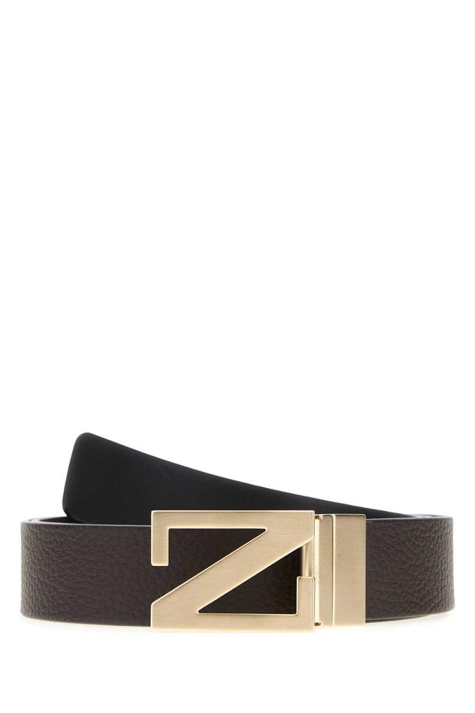 Zegna Brow Leather Reversible Belt
