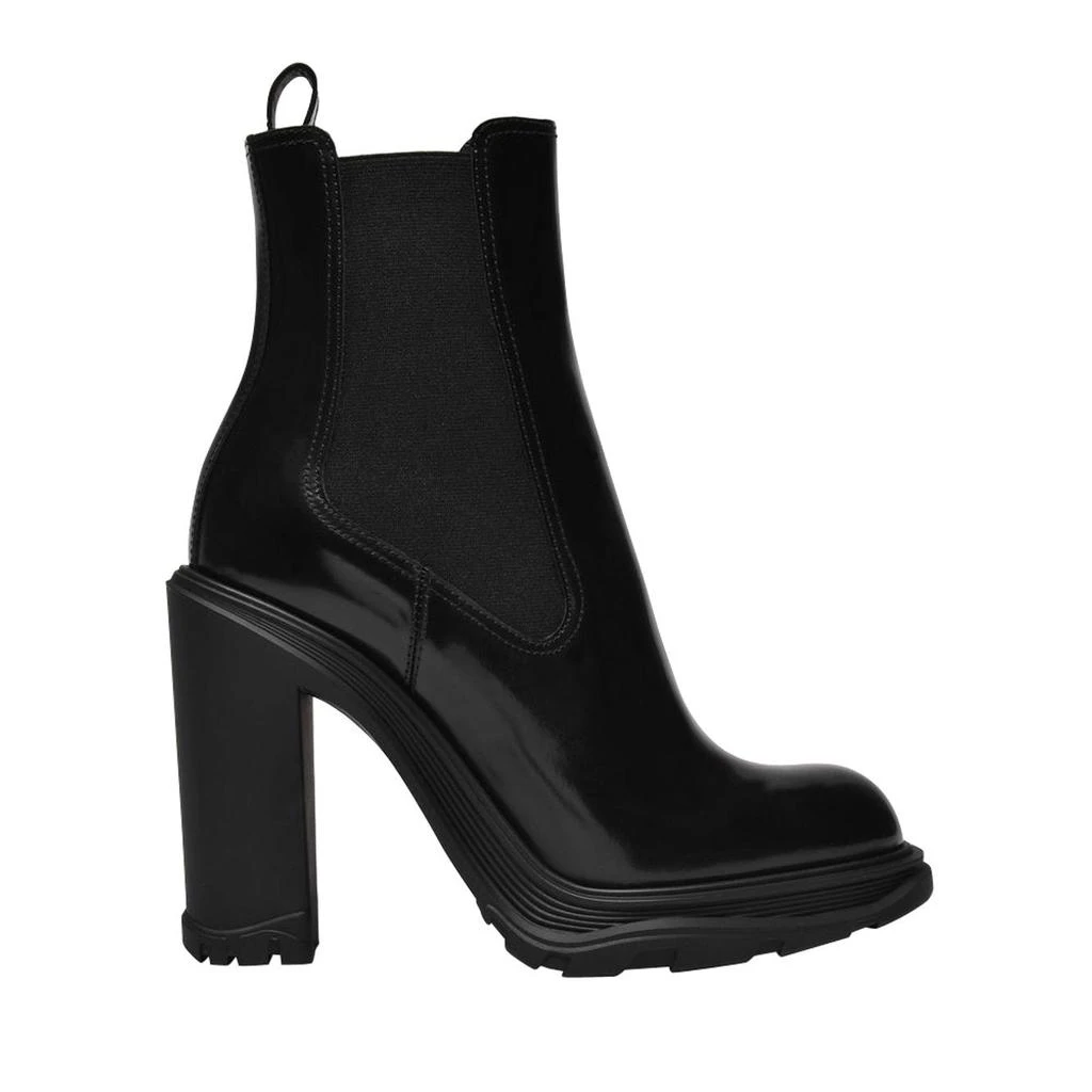 Alexander McQueen Black Leather Boots 1