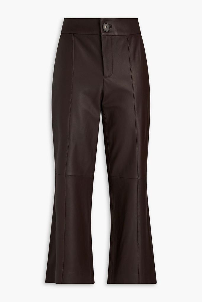 Vince Cropped leather kick-flare pants