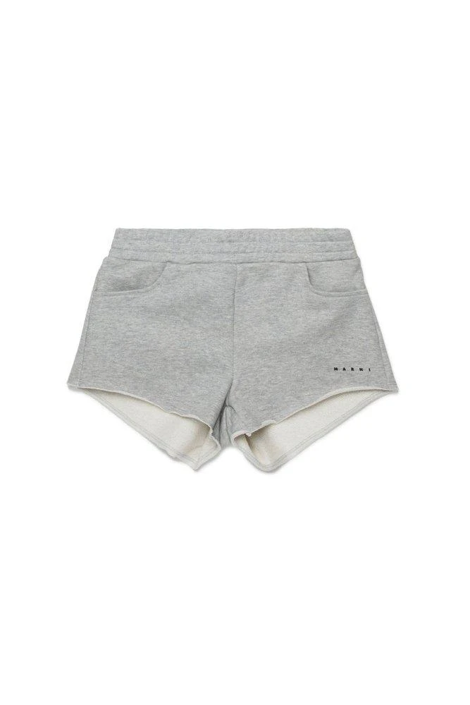 Marni Marni Kids Logo Printed Elastic Waist Shorts